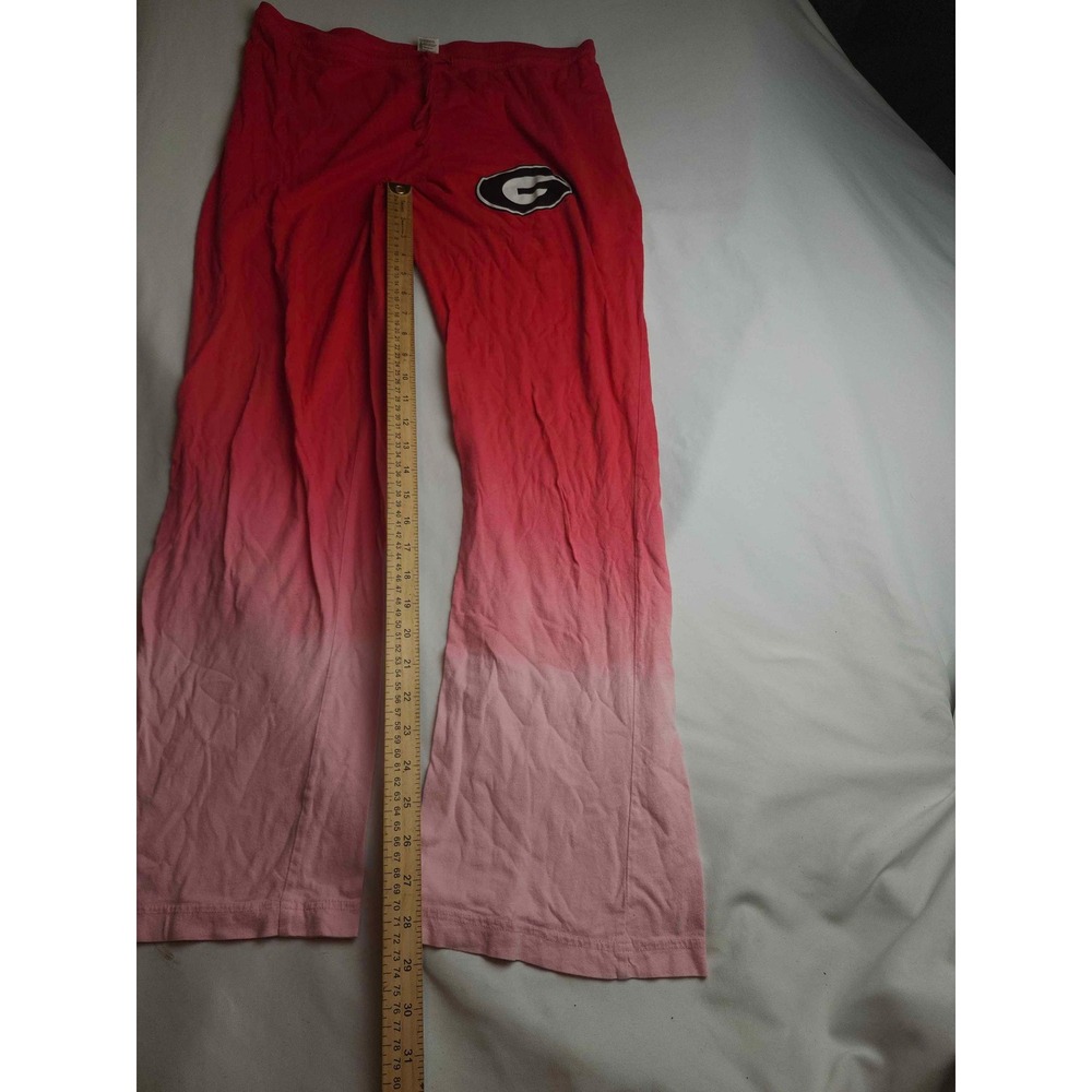 Sideline Apparel Georgia Bulldogs Ombre Lounge Pants Red Pink Womens Medium - Picture 3 of 8
